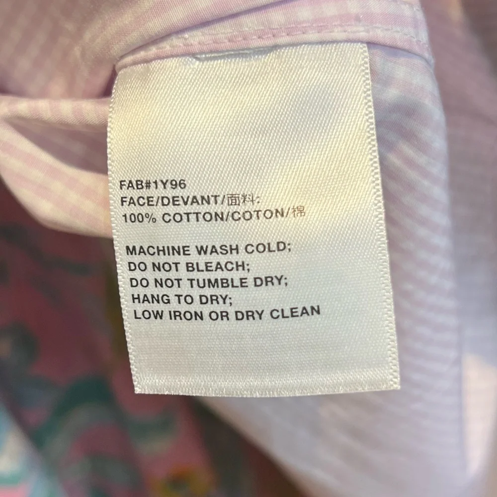 Lafayette 148 micro gingham cotton poplin Button-Up shirt - Picture 9 of 11